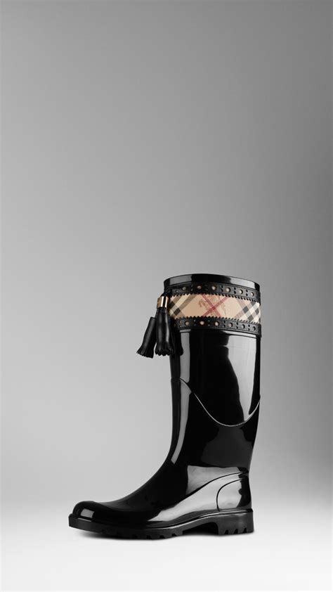 burberry rain boots with tassel|Burberry rain boots.